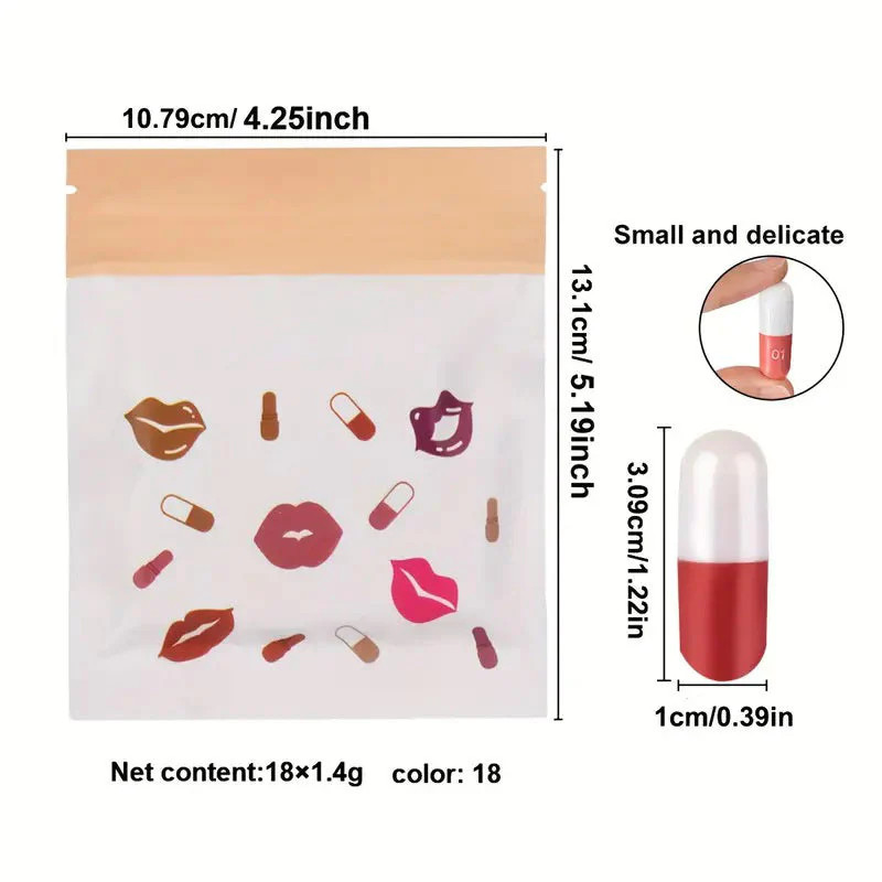 18 pcs/set Long-Lasting Velvet Matte Capsule Lipstick Set - Image 3